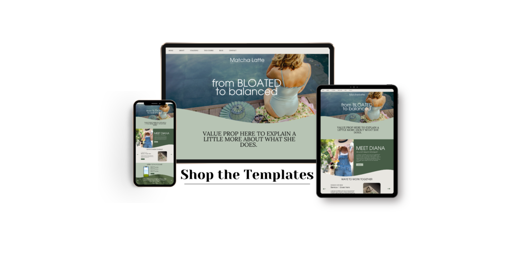 shop mobile-optimized health coaching website templates